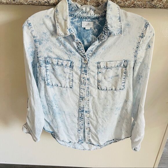 White washed denim shirt - Picture 1 of 6